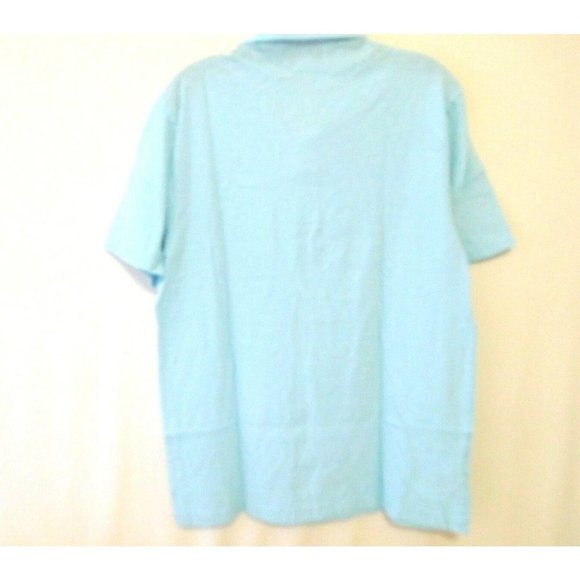 Original Penguin Men New Short Sleeve Pocket Slub Polo Large L CRYSTAL BLUE - Picture 3 of 3